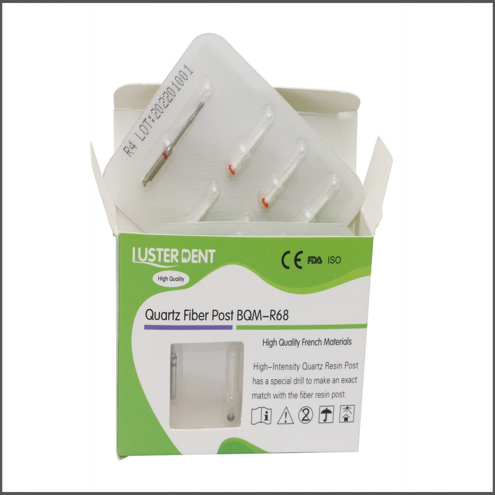 Lusterdent Quartz Fiber Post BQM-R68 4/Blisters | DentaCarts | Dental Cart