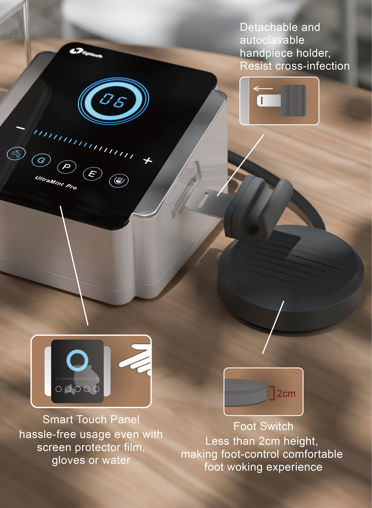 Eighteeth UltraMint Pro Ultrasonic scaler | DentaCarts | Dental Cart
