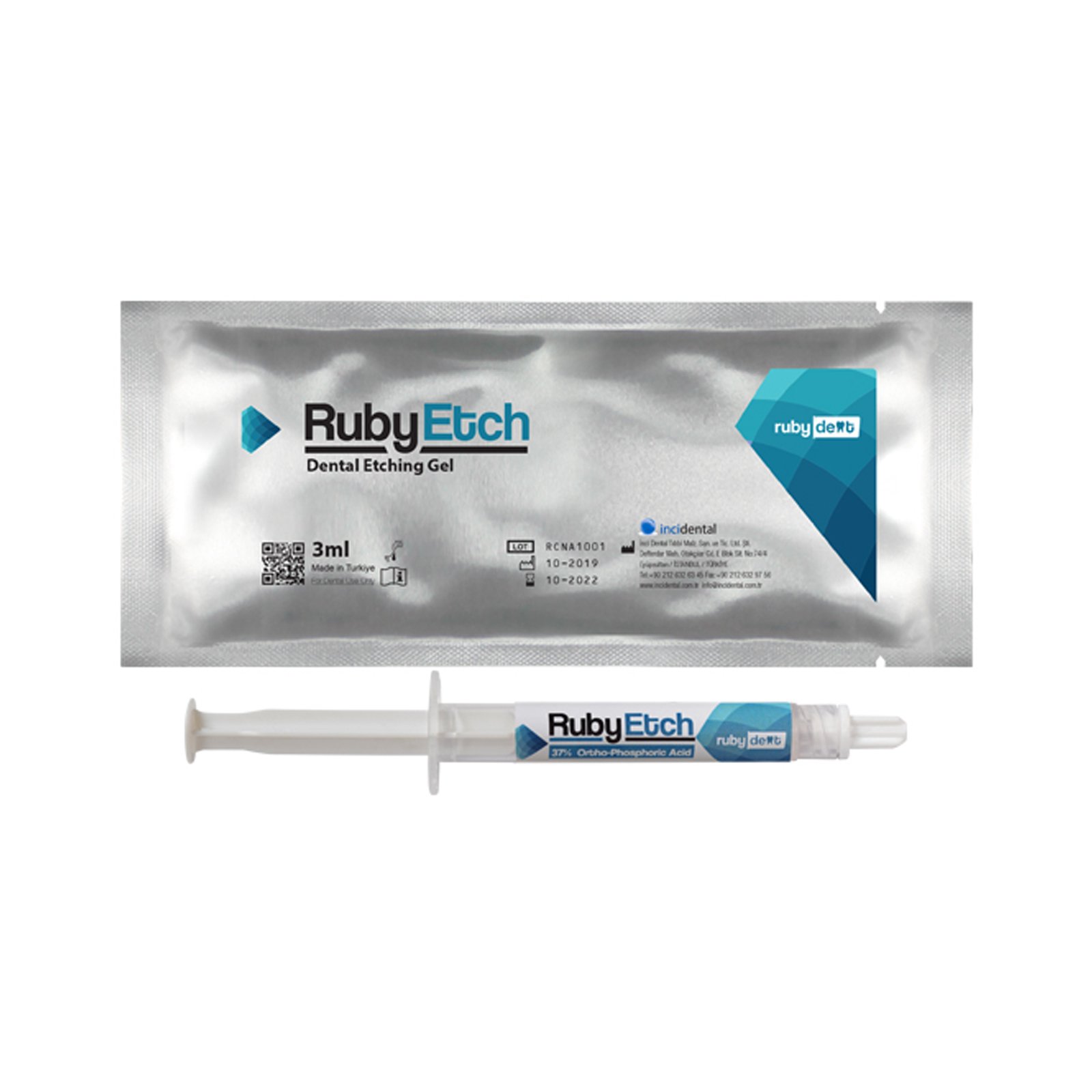 incidental RubyEtch 37% Phosphoric acid (3ml) | DentaCarts | Dental Cart