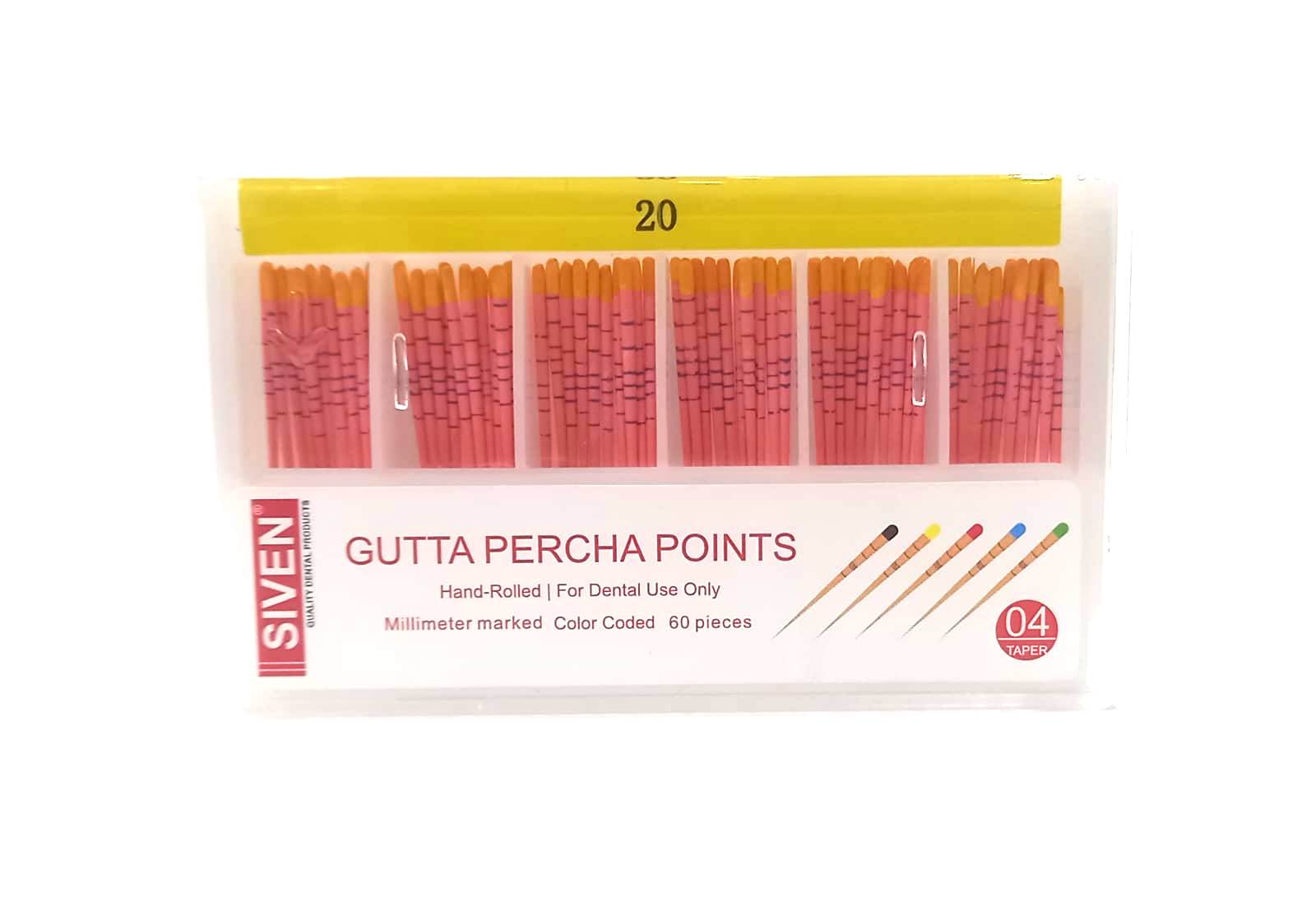 SIVEN Gutta Percha - 60pcs | DentaCarts | Dental Cart