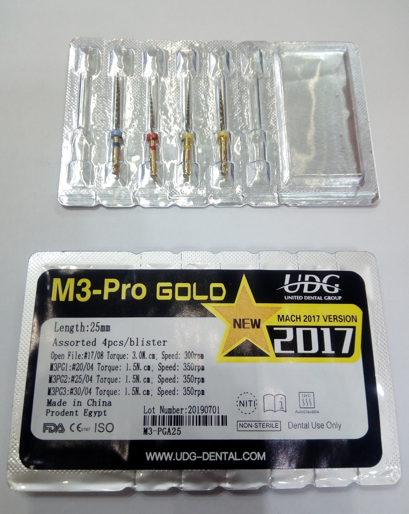 M3-Pro GOLD Rotary Files  (4pcs). | DentaCarts | Dental Cart