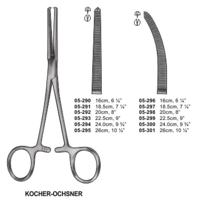 Wasons straight kocher-ochsner 16cm forceps | DentaCarts | Dental Cart