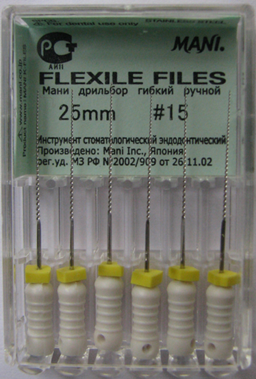 Mani FLEXILE FILES 25MM #15 | DentaCarts | Dental Cart