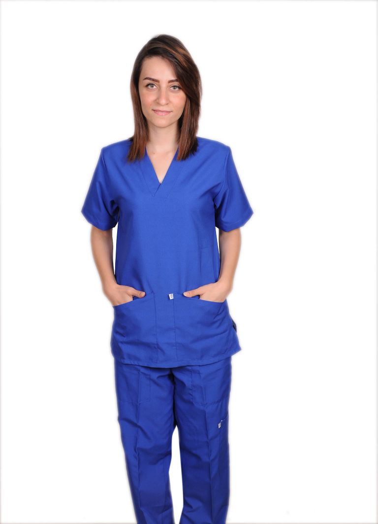 Female Scrub Blue | DentaCarts | Dental Cart