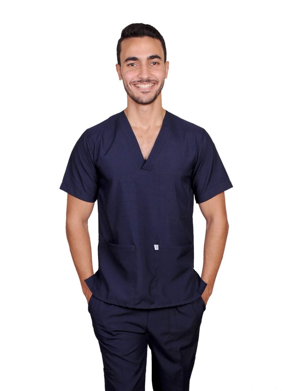 Male Scrub Dark Blue | DentaCarts | Dental Cart