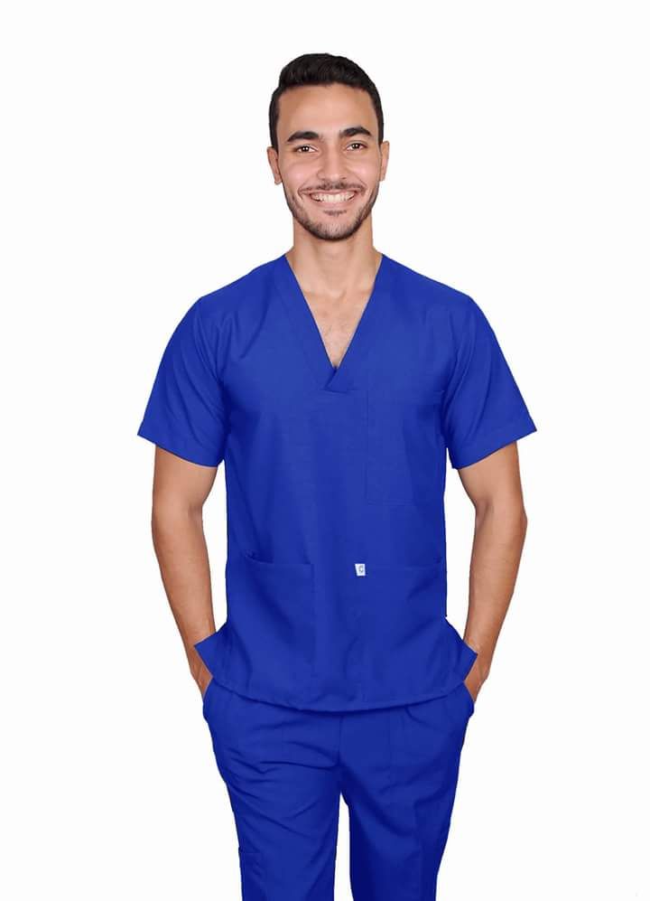 Male Scrub Blue | DentaCarts | Dental Cart