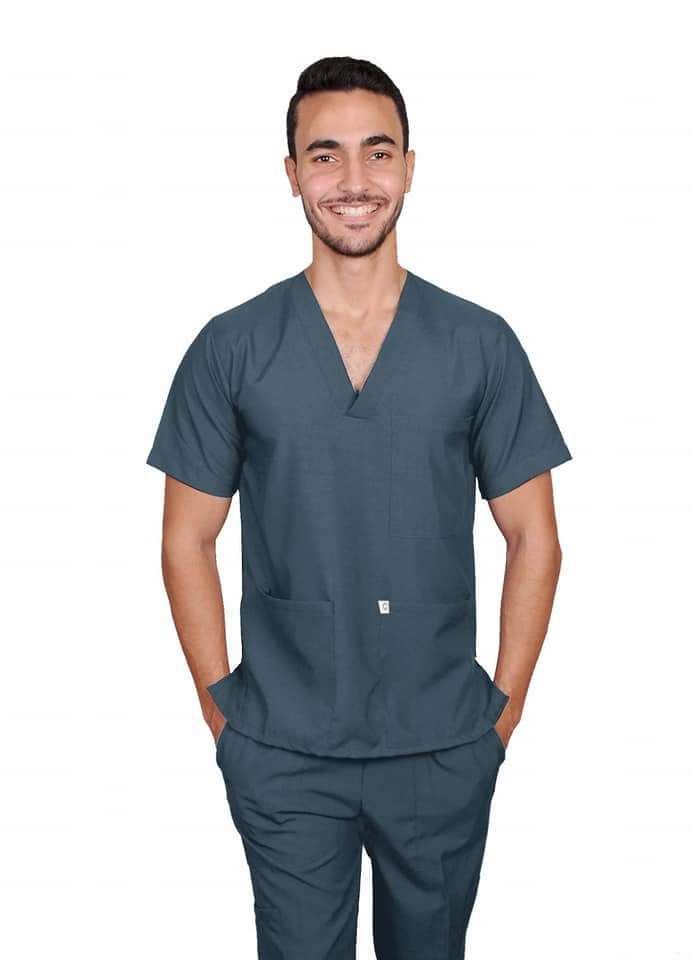 Male Scrub Dark Gray (Special order) | DentaCarts | Dental Cart