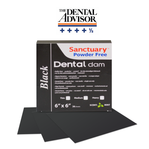 Sanctuary Dental Dam Rubber Dam Sheets (Black) | DentaCarts | Dental Cart