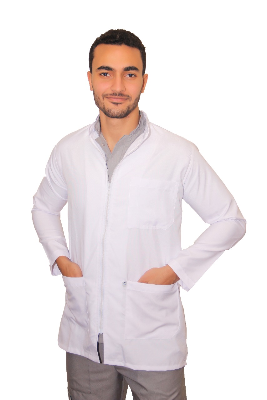 Male Dental Lab Coat Zipper | DentaCarts | Dental Cart