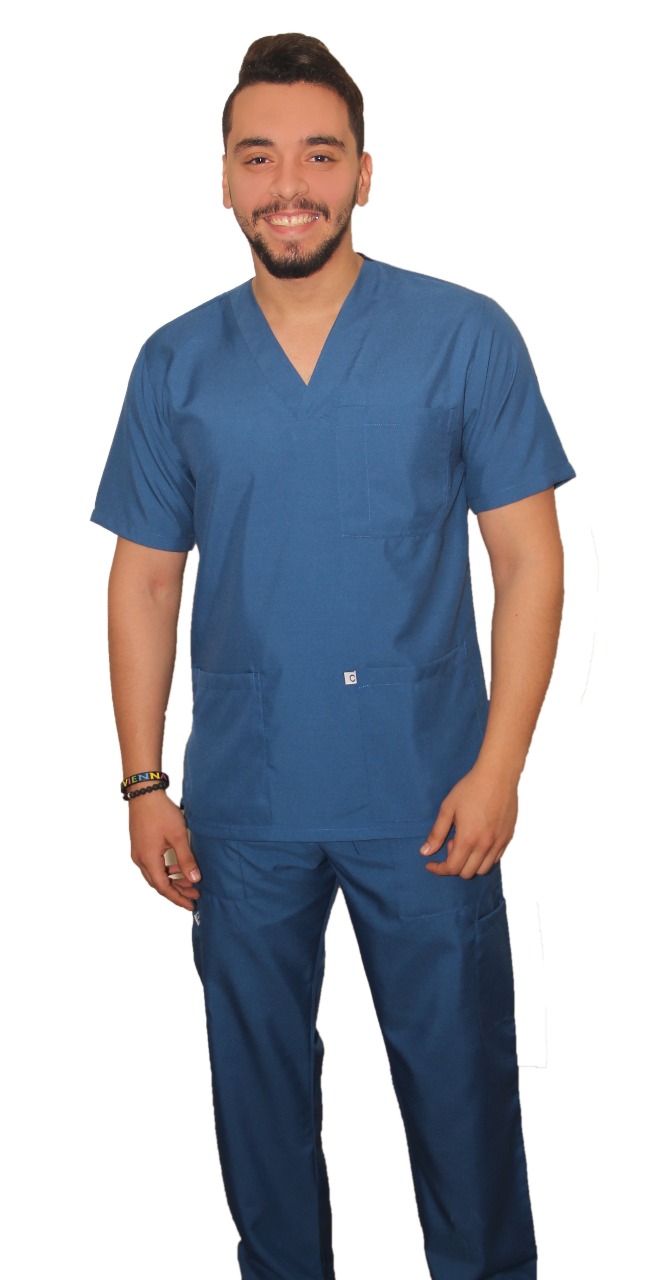 Male Scrub Dark Petroly (Special order) | DentaCarts | Dental Cart