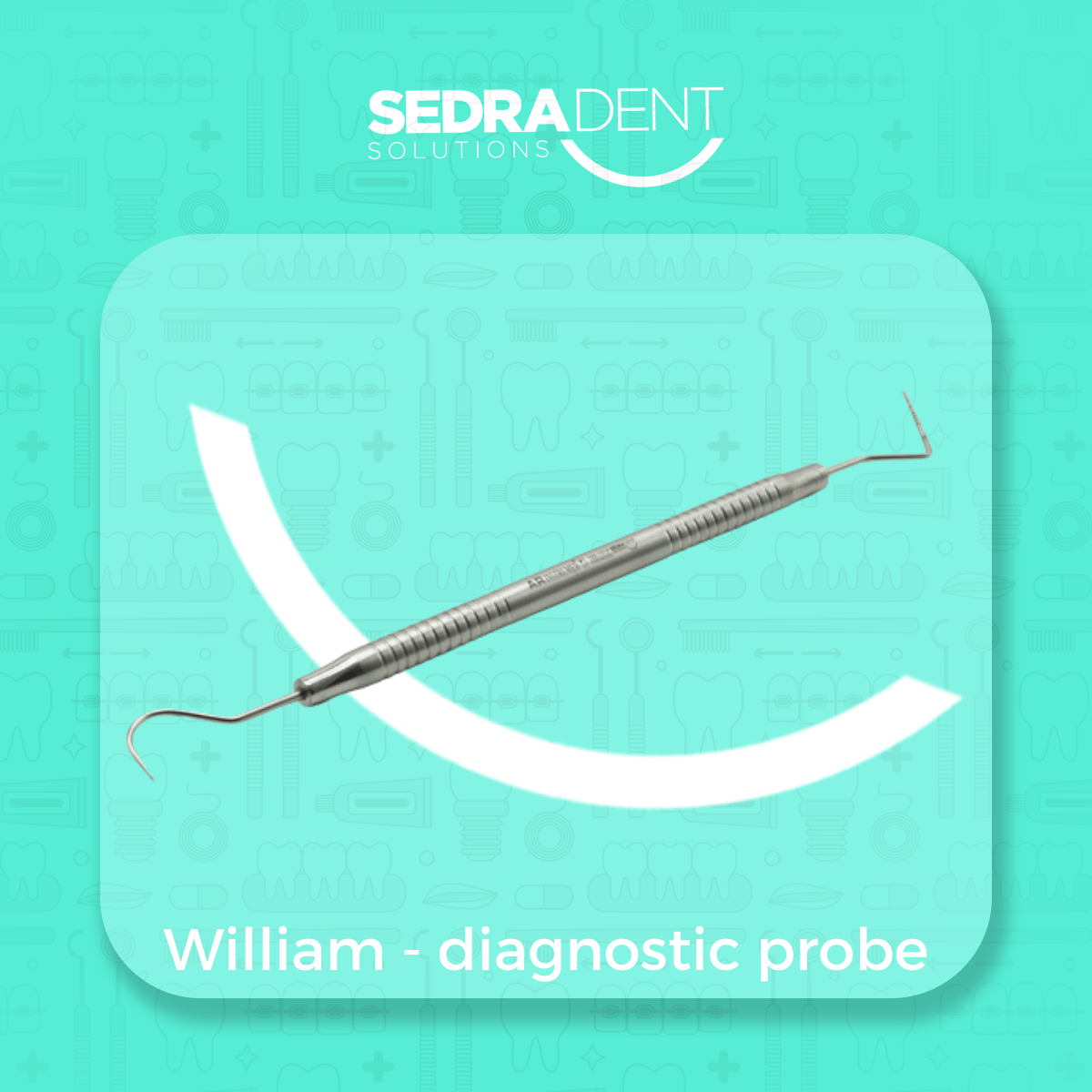 AR Instrumed Explorer and William 10 mm periodontal probe | DentaCarts | Dental Cart