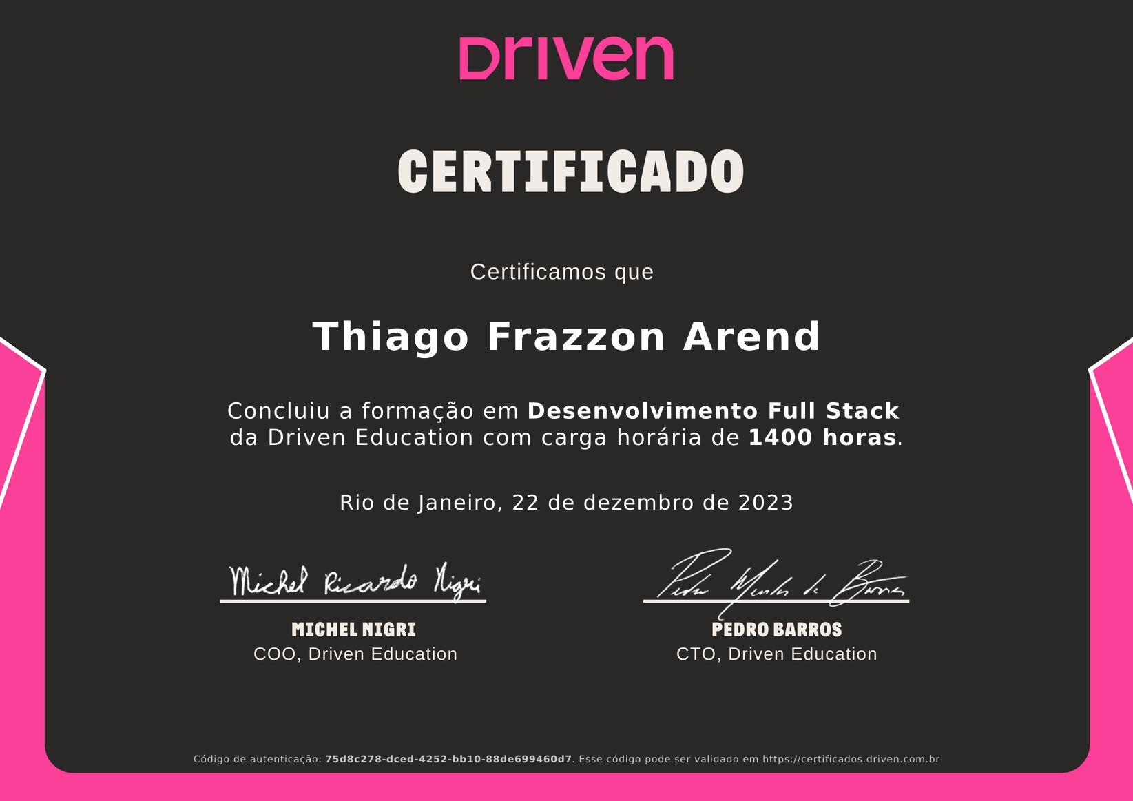 Thiago F. - Software Developer | LinkedIn