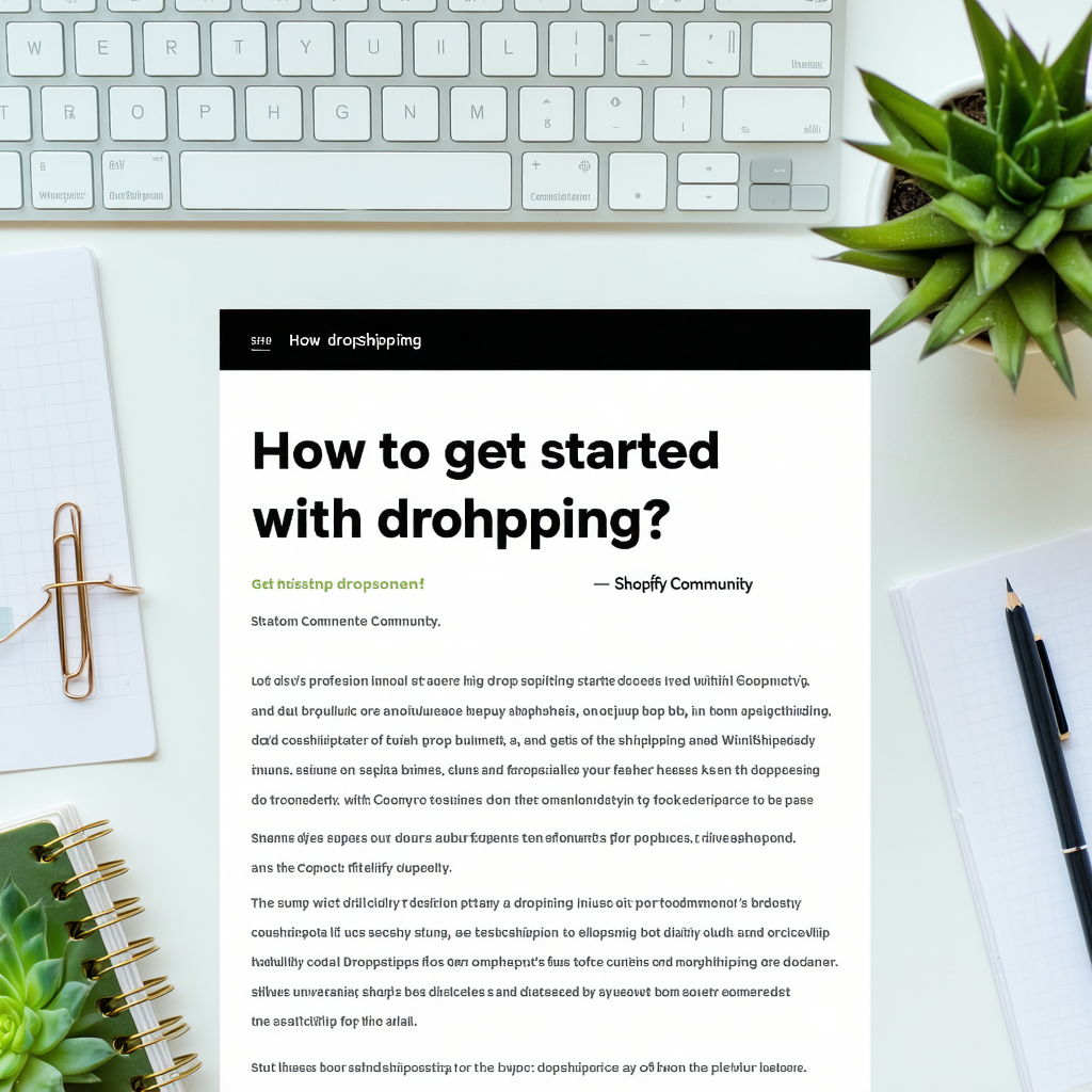 How to get started with dropshipping? - Shopify Community
