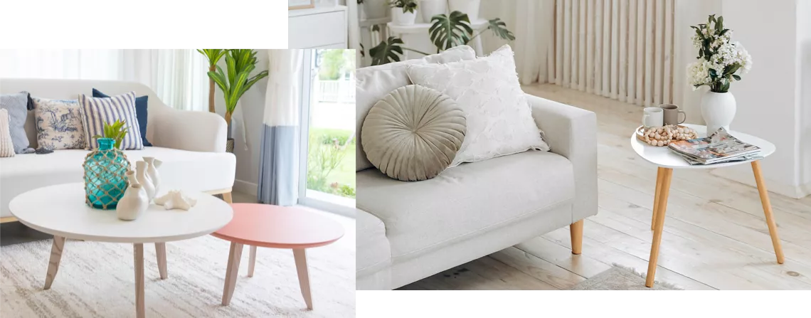 Couch- und Beistelltische dekorieren ▷ Ideen