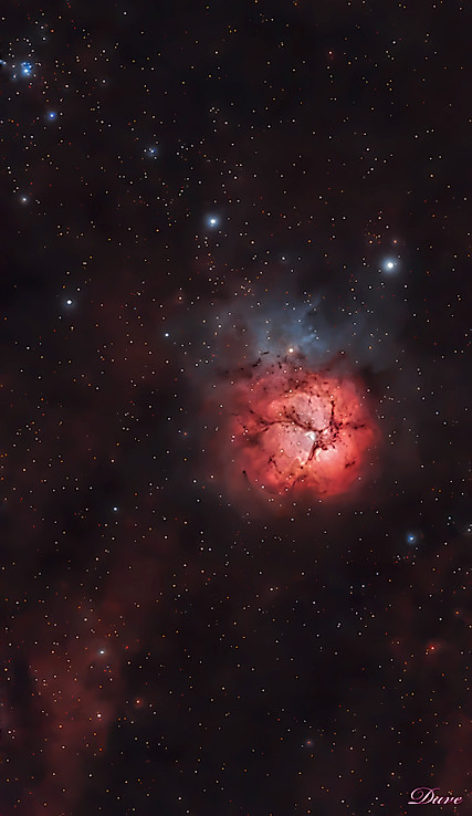 ejemplo de Nebulosa Tr�fida con el Seestar S50