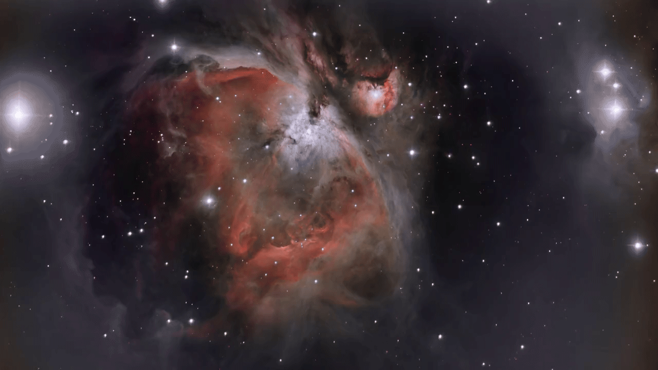 Orion Nebula (M42) AI Artwork and Deep Sky Astrophotography by ettuniversum