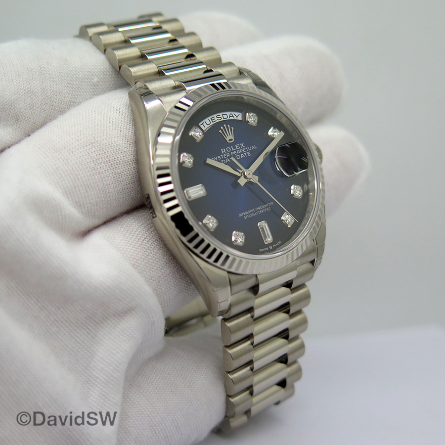 rolex day date 36 blue dial