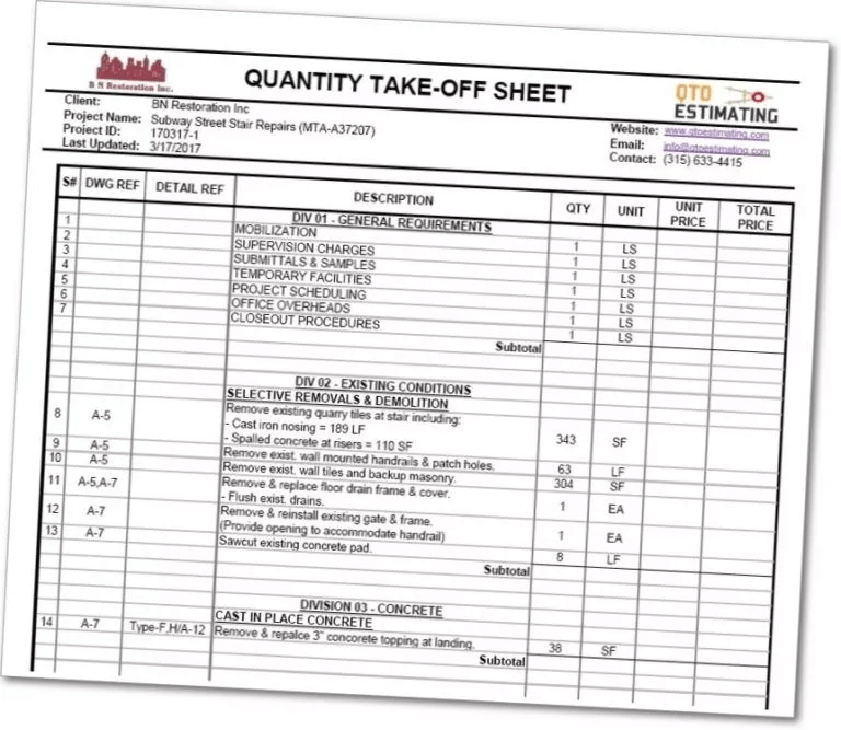 64c804c83c2a878381a2a1a6_6424ca494c0ba0d511ca5e37_Quantity takeoff sheet.png