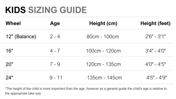 How to size a 2025 bike for my kid