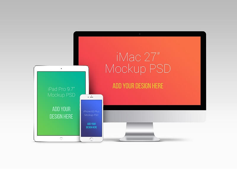 Apple Devices PSD Mockup Templates