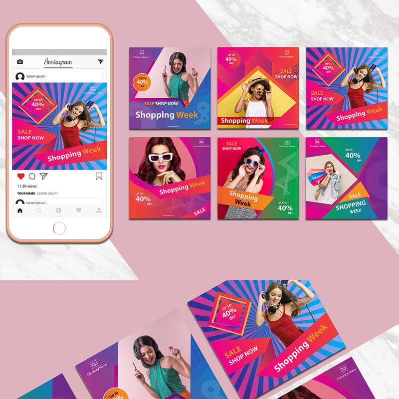 Colorful Instagram Banner Pack