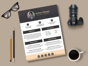 Interview Resume PSD Template