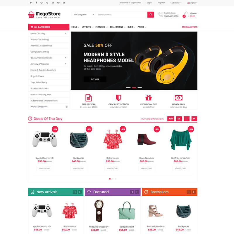 Free or Premium OpenCart Themes