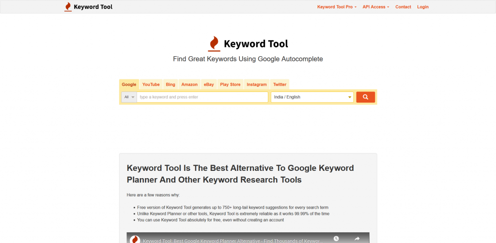 Keyword Tool