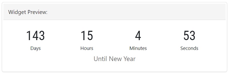 WordPress Countdown Widget