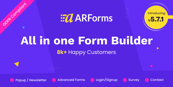 ARForms wordpress form builder plugin 5.7