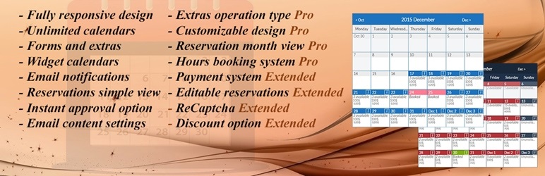 Booking Calendar Plugin