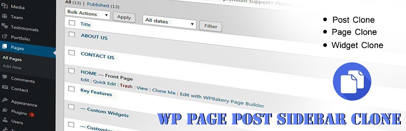 WP Page Post Widget Clone