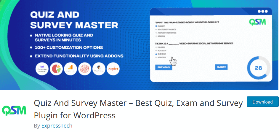 Quiz and Survey Master