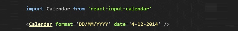 React Input Calendar