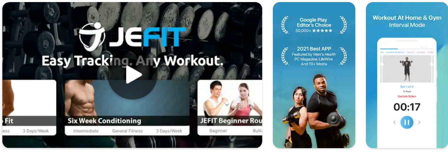 JEFIT Free Fitness app for Android 