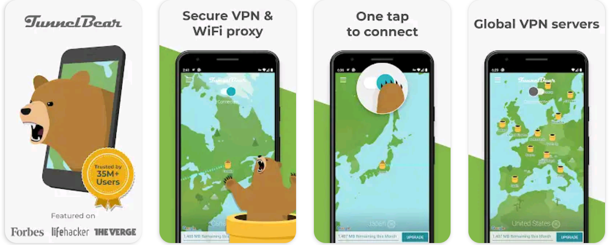 TunnelBear Best Free VPN Apps for Android