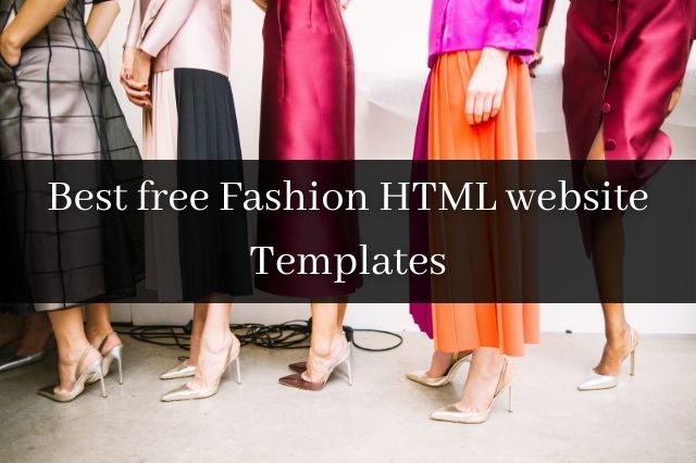 Best free Fashion HTML website Templates