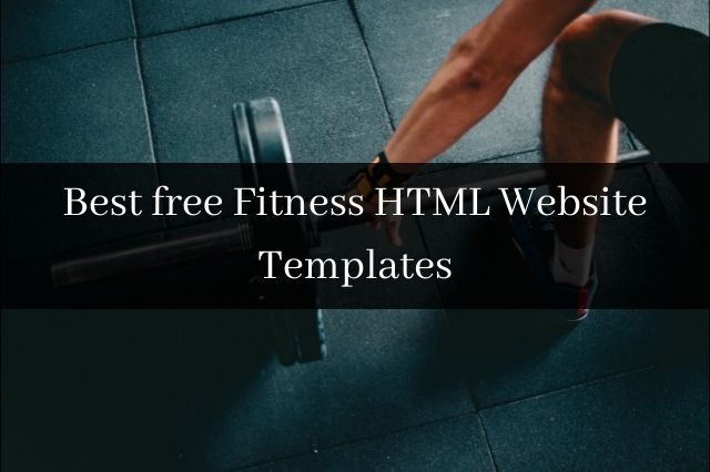 Best free Fitness HTML Website Templates