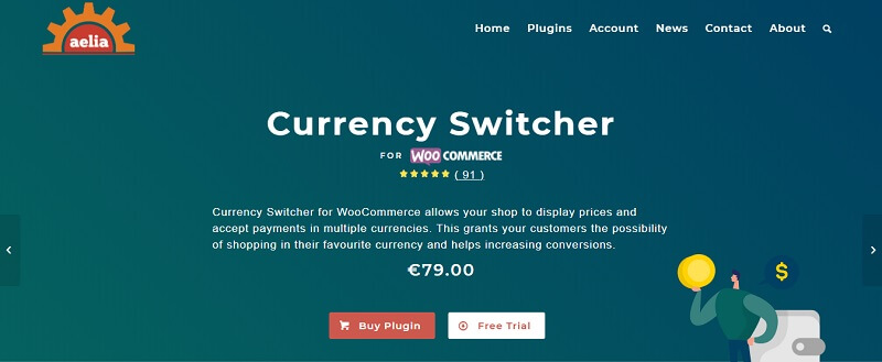 WooCommerce Currency Switcher by Aelia