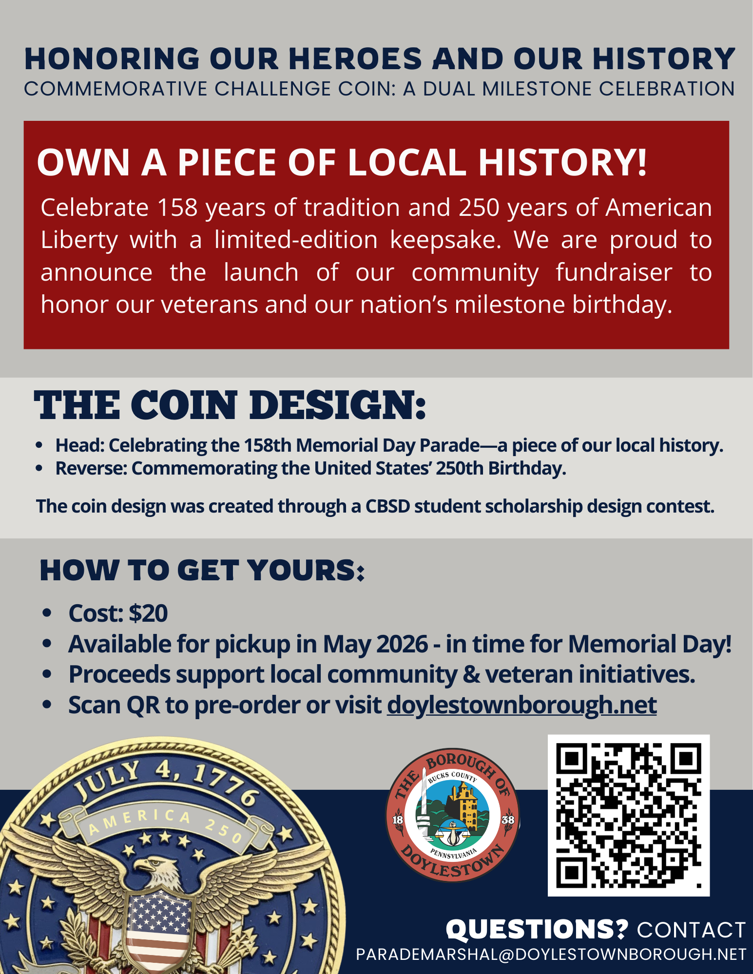 Challenge Coin Preorder Flyer