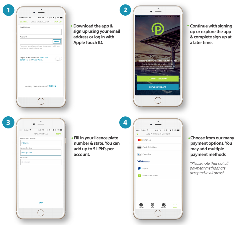 Parkmobile Create Account