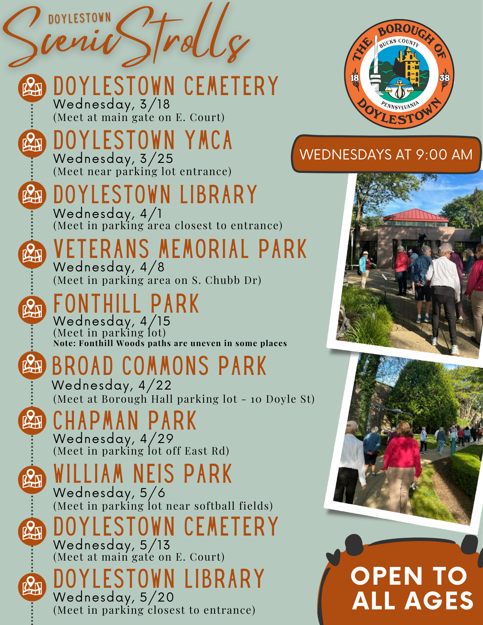Scenic Stroll Flyer Spring 2026