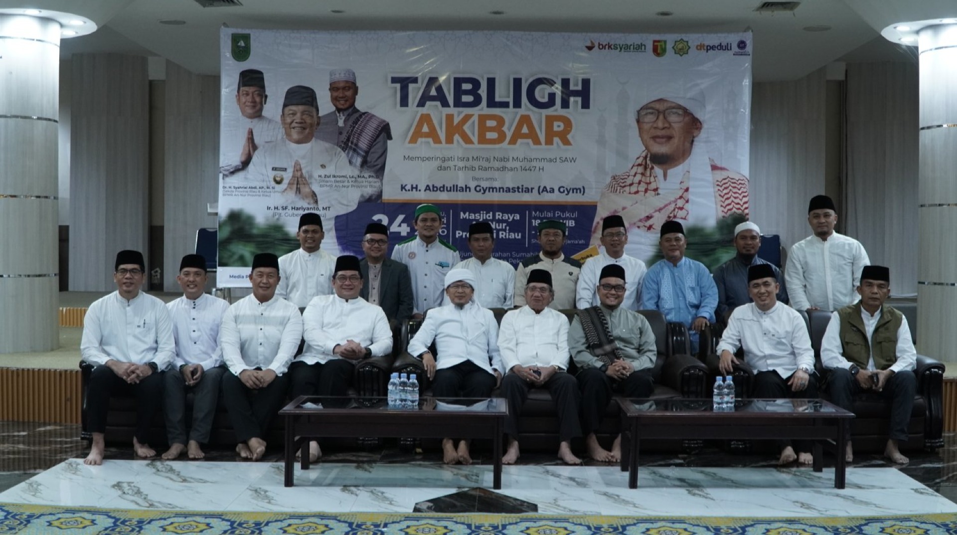 DT Peduli Riau Gelar Tabligh Akbar Peringati Isra’ Mi’raj dan Tarhib Ramadhan 1447 H Bersama Aa Gym