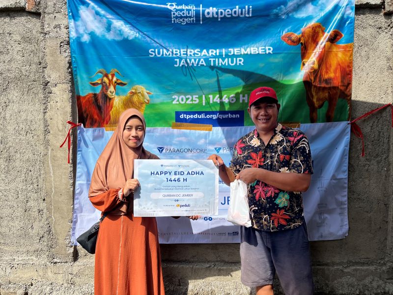 Qurban Peduli Negeri, Kerja Sama PT Paragon Jember dan DT Peduli Malang untuk Warga Daerah Sumbersari Jember