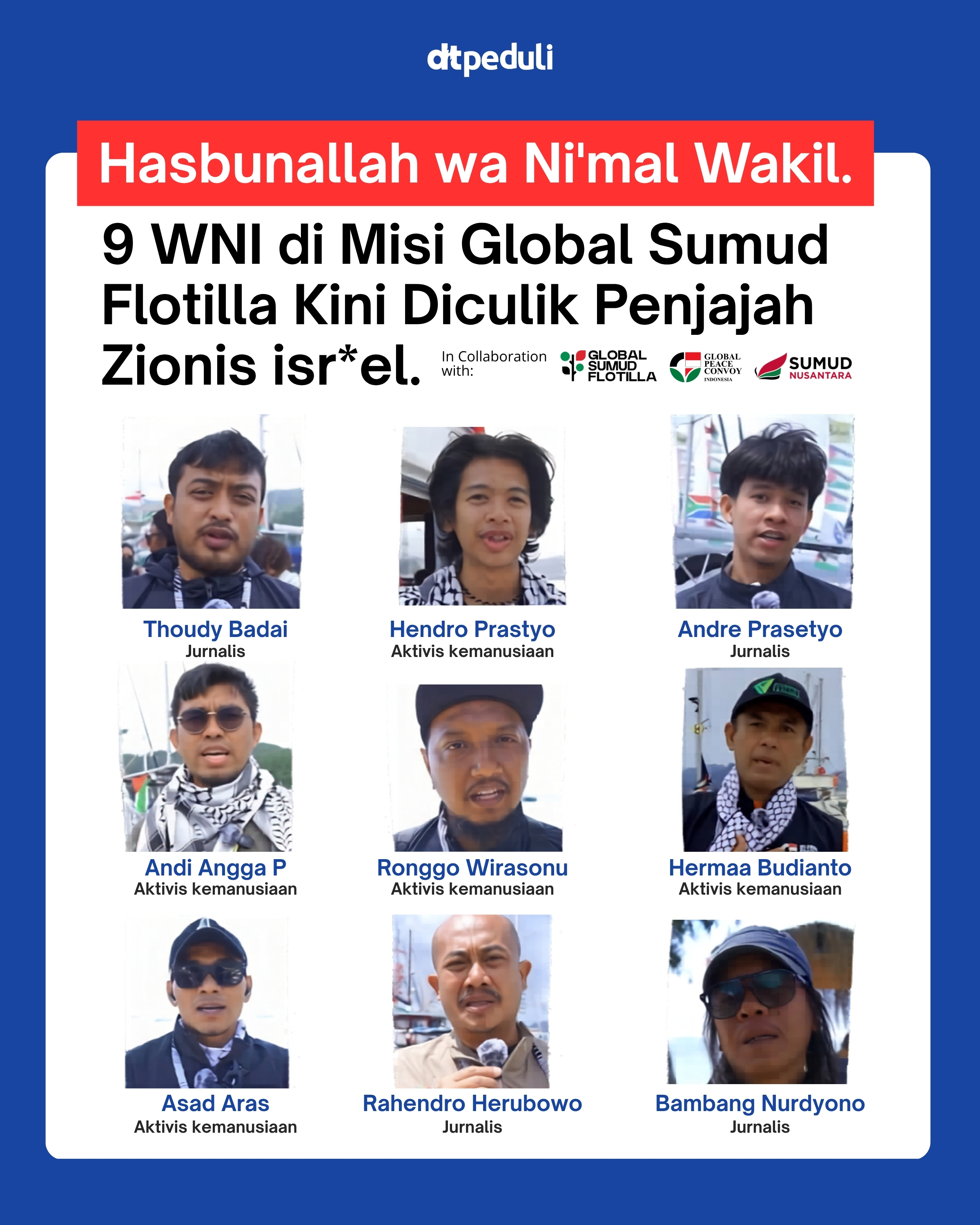 Militer Israel Cegat Armada GSF 2.0, Seluruh Relawan WNI Ditahan