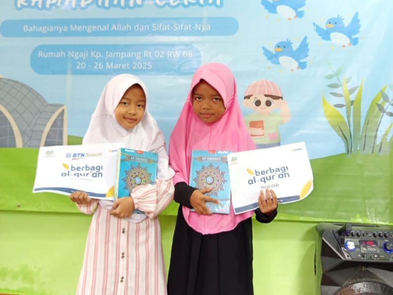 Langkah Kecil, Pahala Besar: BTN Syariah dan DT Peduli Bogor Salurkan Al-Qur’an ke TPQ Rumah Ngaji