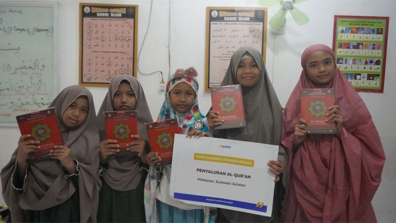 DT Peduli Sulsel Kembali Salurkan Al-Qur’an QBI ke TPA Rumah Qur’an Daarul Ulum Makassar