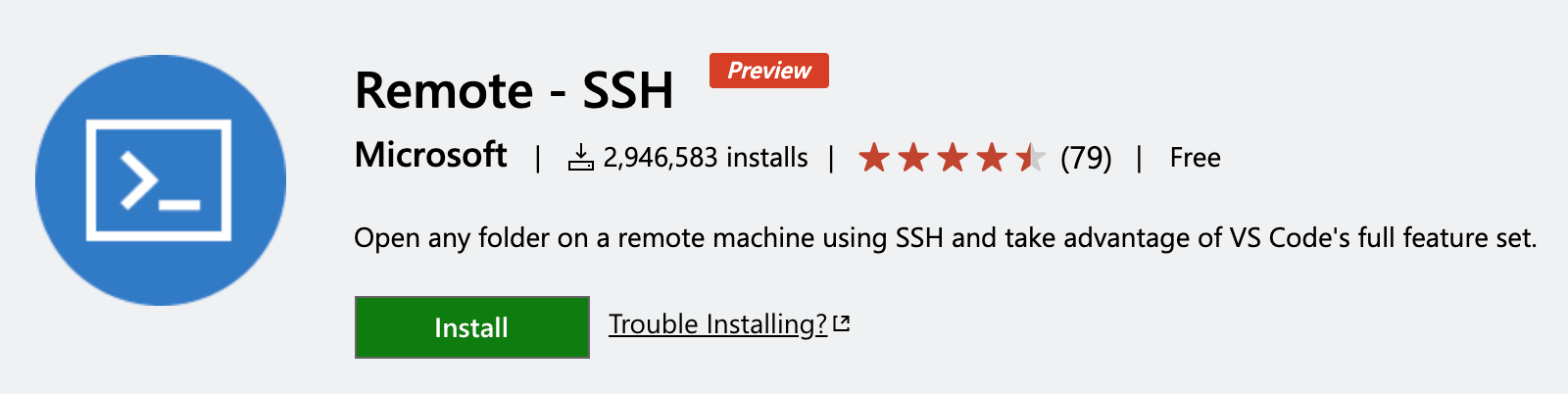 Remote SSH extension