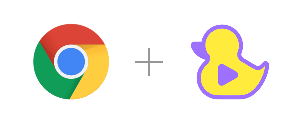 Chrome and GitDuck logos