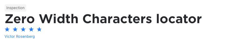 Zero Width Characters Locator